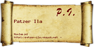 Patzer Ila névjegykártya
